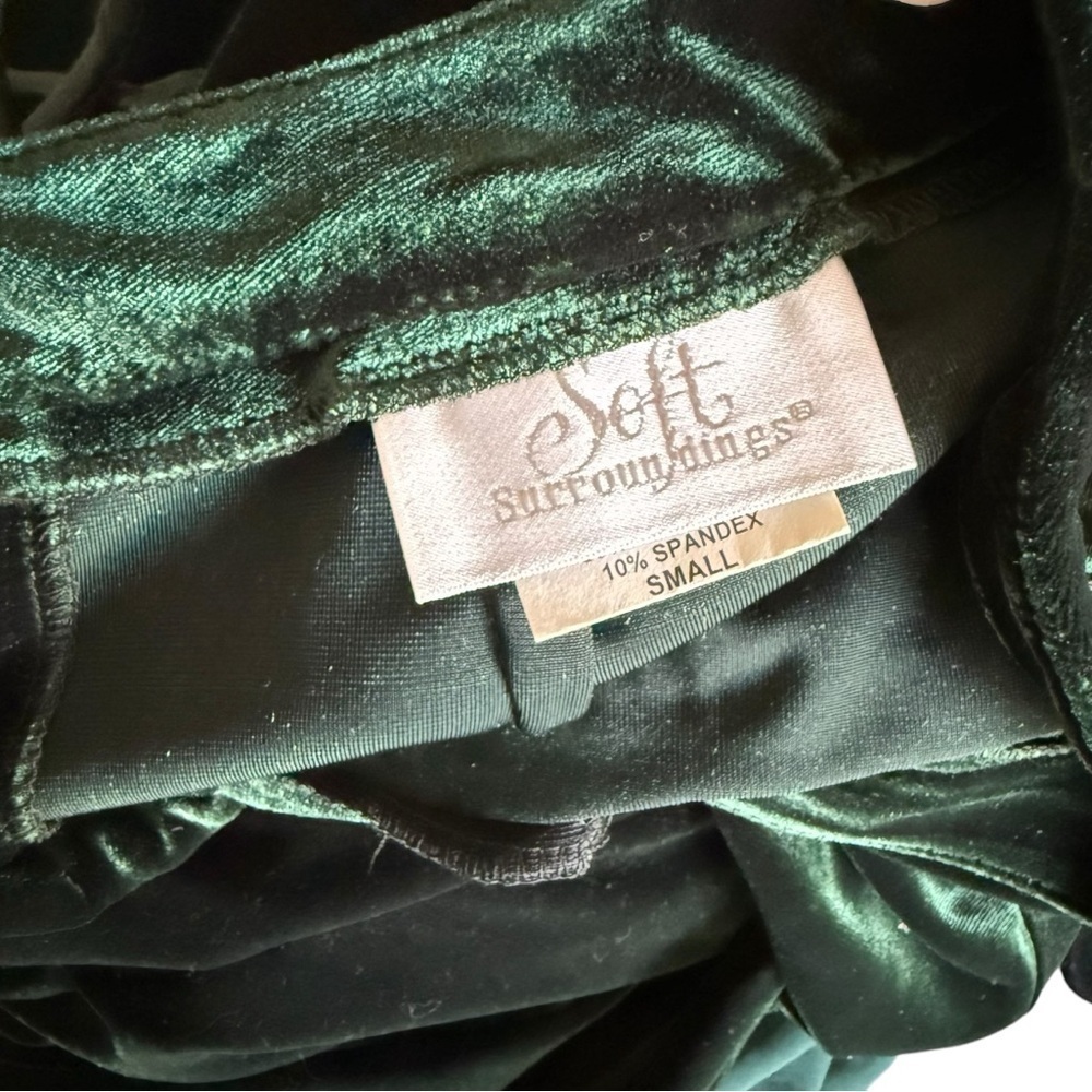 Soft Surroundings Velvet Maxi Skirt Forest Green - Picture 5 of 6